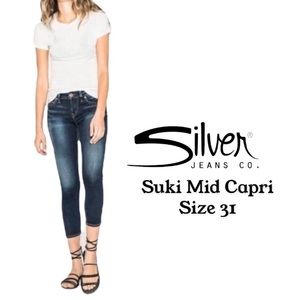 Silver Jeans Suki Cropped Capri Jeans Women's Size 31